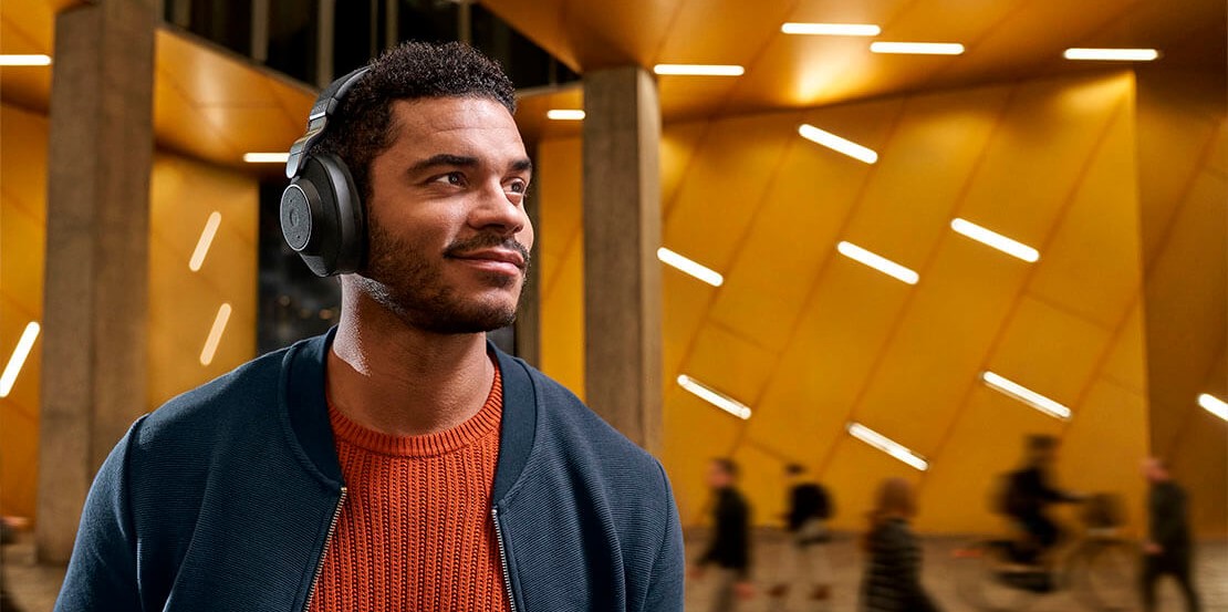 Jabra Elite 85h GullBeige Around ear trådløse Jabra Elite 85h hodetelefoner, beige | Telenor Nettbutikk